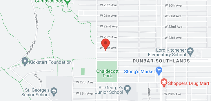 map of 3962 W 24TH AVENUE